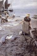 Anders Zorn Fiskmarknad i St Ives china oil painting reproduction